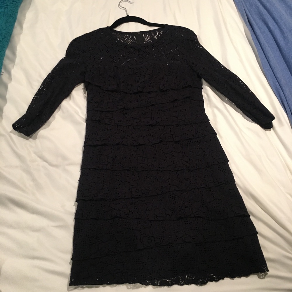 Laundry by Shelli Segal black layered dress